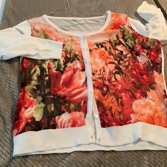 Neiman Marcus size Large sheer cardigan - Picture 1 of 5